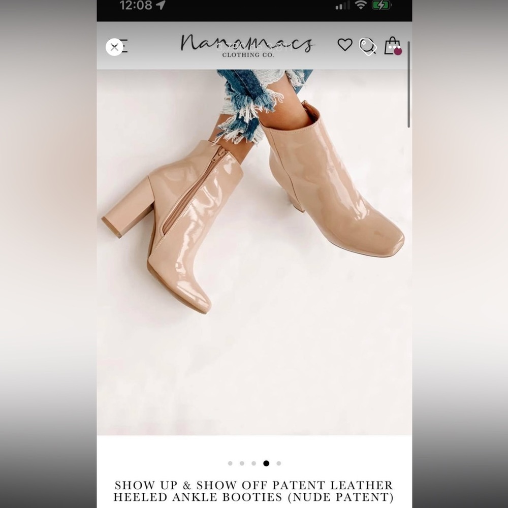 Show Up & show off Nude Patten leather ( vegan) 6.5